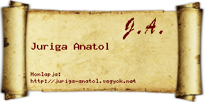 Juriga Anatol névjegykártya